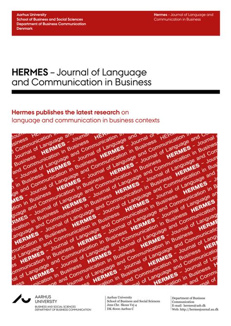 hermes journal of language and communication studies|HERMES. JOURNAL OF LANGUAGE AND COMMUNICATION .